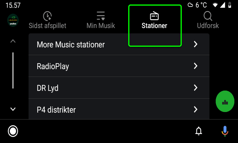 Find radiokanaler under Stationer